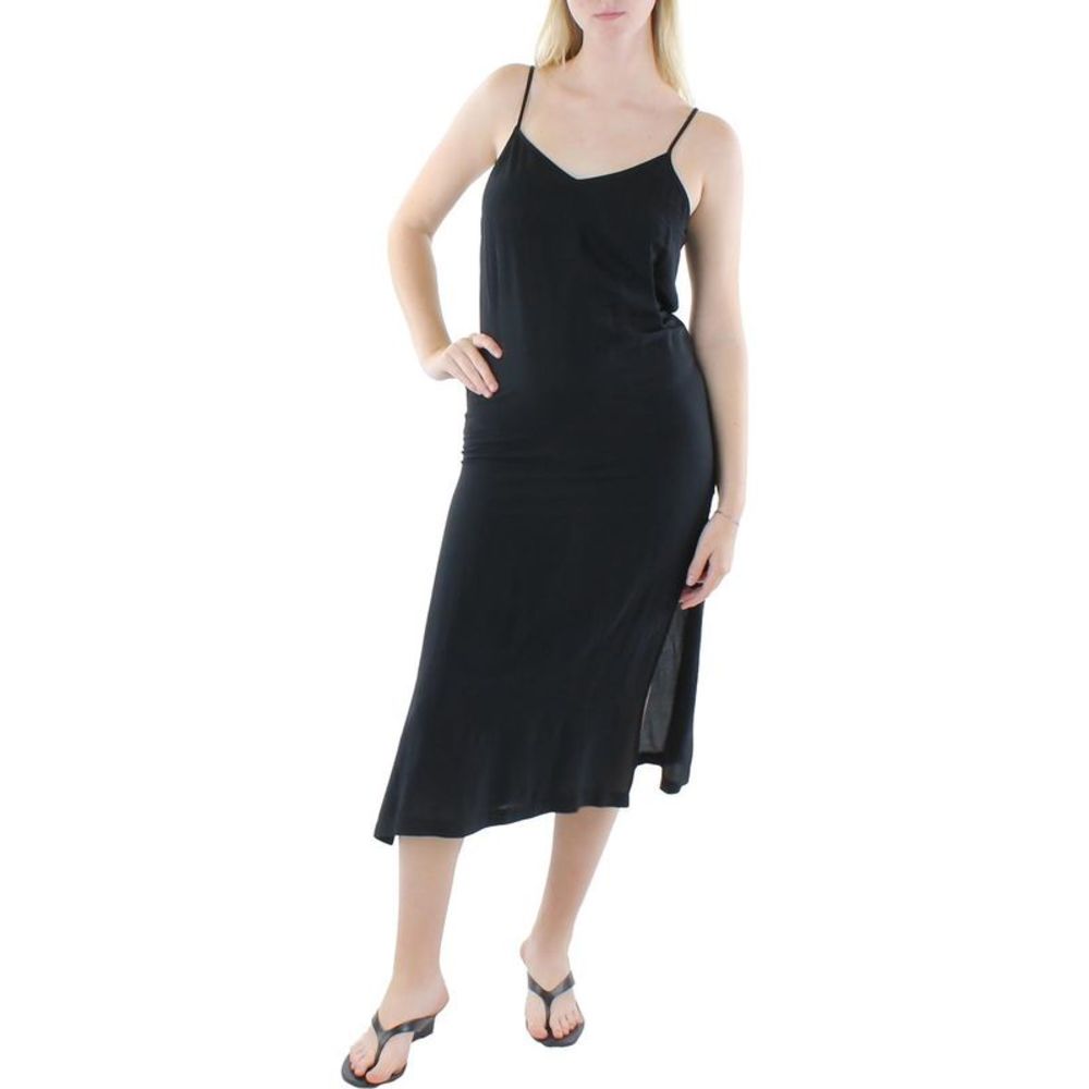 Style & Co. Womens Black Casual Long Adjustable Straps Slip Dress NWOT